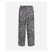 Nohavice Karl Lagerfeld Linen Blend Pants Giraffe Black/White