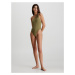 Calvin Klein Swimwear Jednodielne plavky 'Core Archive '  zelená