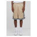 Men's Stripes Mesh Shorts - Unionbeige/Black/White