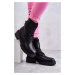 Women's warm leather boots black Silvor