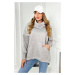 Oversize insulated sweatshirt gray color