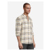 Krémová pánska kockovaná košeľa Tom Tailor Denim Organic Check Shirt