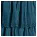 Blancheporte Dlhá volánová sukňa s výšivkou smaragdová