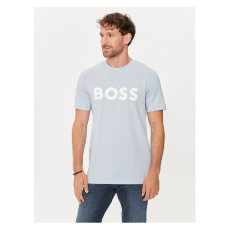 Boss Tričko Thinking 1 50481923 Modrá Regular Fit Hugo Boss