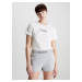 Dámske tričko Lounge T-Shirt Reimagined Heritage CREW NECK 000QS6798E100 biela - Calvin Klein