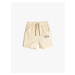 Koton Linen Shorts with Pockets, Tied Waist and Embroidery Detail