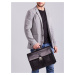 Men's black leather briefcase