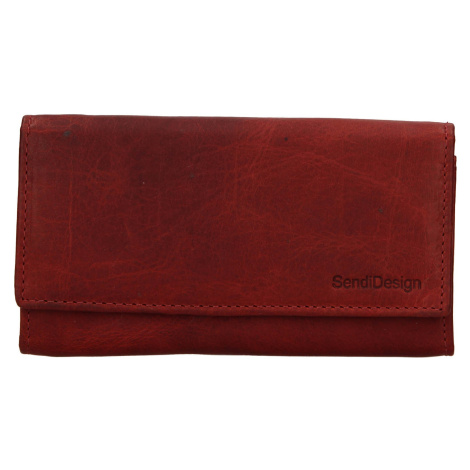 Dámska kožená peňaženka SendiDesign Dinta - červená Sendi Design