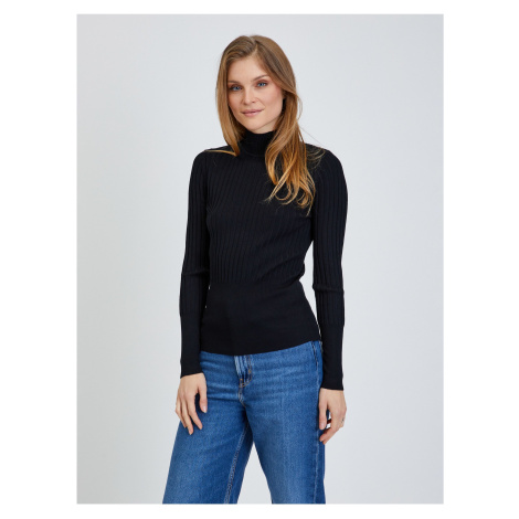 Black Ribbed Sweater ORSAY - Women