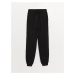 LC Waikiki Women's Linen-Mixed Straight Jogger Pants with Elastic Waist.