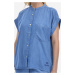 Košeľa La Martina Woman Shirt S/S Light Lyocell Modrá