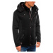 Pánsky kabát s kapucňou C200 - čierna