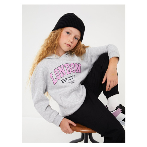 LC Waikiki Printed Long Sleeve Girls' Hoodie