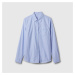 Košeľa GAP Logo Fitted Oxford Shirt Light Blue