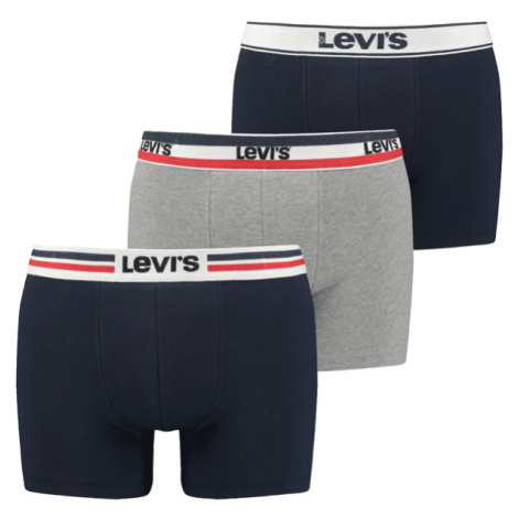 Levi's&reg; GIFTBOX ICONIC COTTON WB BOXER BRIEF 3P Pánske boxerky, tmavo modrá, veľkosť