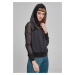 Women's fishnet hoodie black