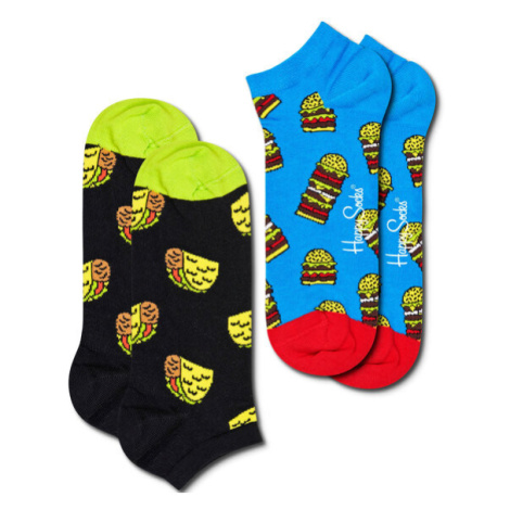 Happy Socks Súprava 2 párov kotníkových ponožiek unisex FOD02-9300 Farebná