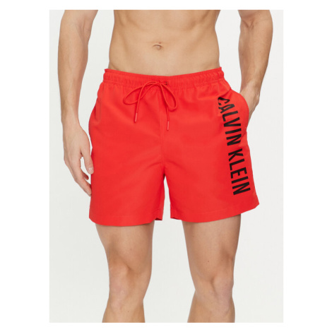 Calvin Klein Swimwear Plavecké šortky KM0KM01004 Červená Regular Fit
