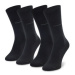 Tom Tailor Súprava 2 párov vysokých pánskych ponožiek 9002 Čierna