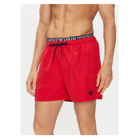 Emporio Armani Underwear Plavecké šortky 211740 4R432 00774 Červená Regular Fit