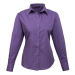 Premier Workwear Dámska košeľa s dlhým rukávom PR300 Purple -ca. Pantone 269