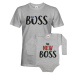 Detské body a pánske tričko s potlačou The boss a The new boss