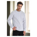 40222 Dewberry Double Crew Neck Mens Sweatshirt-GREY