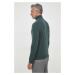 Vlnený sveter United Colors of Benetton pánsky, zelená farba, tenký, s rolákom