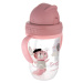 CANPOL BABIES Hrnček netečúci so slamkou so závažím 270 ml 6m+ Bonjour Paris červený