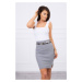 Skirt with ribbed grey pattern
