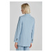 SAKO GANT REG STRETCH LINEN BLAZER DOVE BLUE