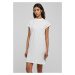 Women's tortoise dress with extended shoulders - white