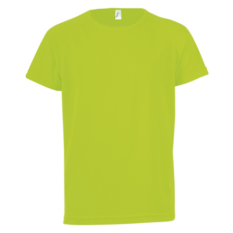 SOĽS Sporty Kids Detské funkčné tričko SL01166 Neon green