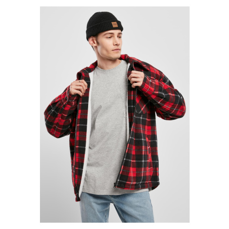 Teddy lined plaid jacket red/black Urban Classics