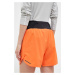 Športové krátke nohavice adidas TERREX Agravic dámske, oranžová farba, s potlačou, vysoký pás