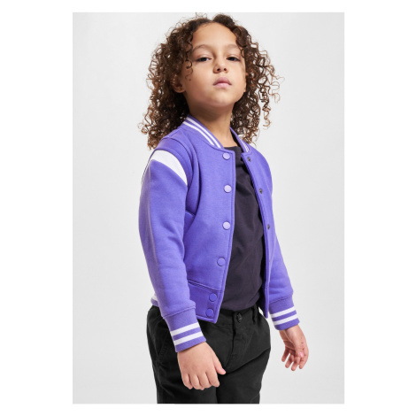 Inset College Sweat Jacket purpleday/white Urban Classics