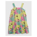 Farebné dievčenské kvetované šaty na ramienka GAP