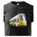 Dětské tričko s tramvají - krásný barevný motiv s plnými barvami