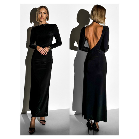 Čierne spoločenské dlhé šaty ASPASIA