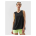 Women's sports top made of recycled 4F materials - black