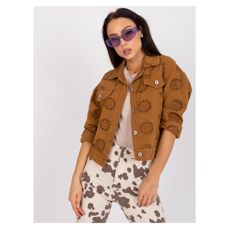 Camel short women's jacket denim Colima