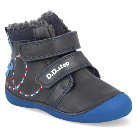 Detské zimné topánky D.D.step - W015-376 modré