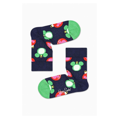 Detské ponožky Happy Socks x Disney Baublelicious tmavomodrá farba, KDNY01 6500