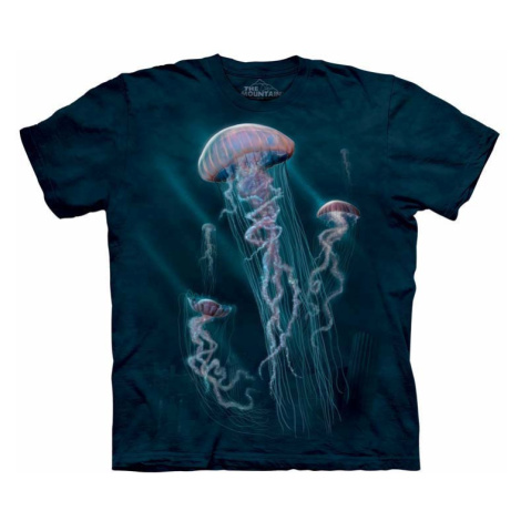 Pánske batikované tričko The Mountain - Morské medúzy -Jellyfish -modré