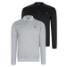 DOUBLE SET V4007 DEWBERRY MEN'S SWEATSHIRT-BLACK-GREY