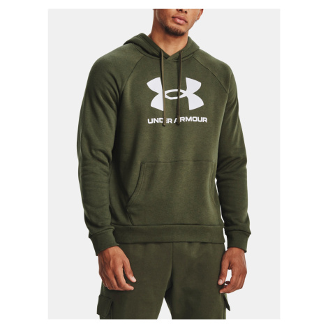 Khaki pánska mikina s kapucňou Under Armour Rival