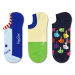 Happy Socks Súprava 3 párov kotníkových ponožiek unisex LUK39-6000 Farebná