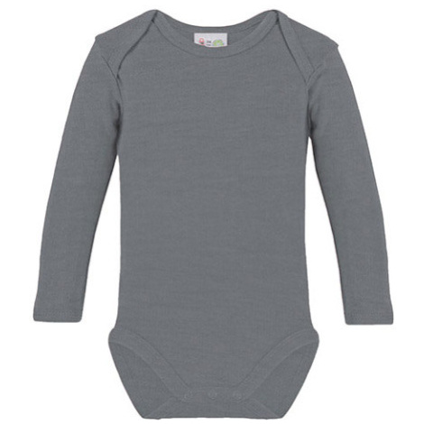 Link Kids Wear Detské body s dlhým rukávom X945 Heather Grey