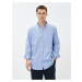 Koton Basic Shirt Loose Cut Classic Collar Pocket Detailed Cotton Non Iron