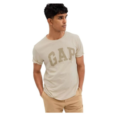 GAP V-BASIC LOGO T Pánske tričko, béžová, veľkosť